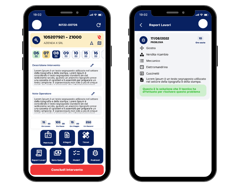 App gestione assistenza tecnica